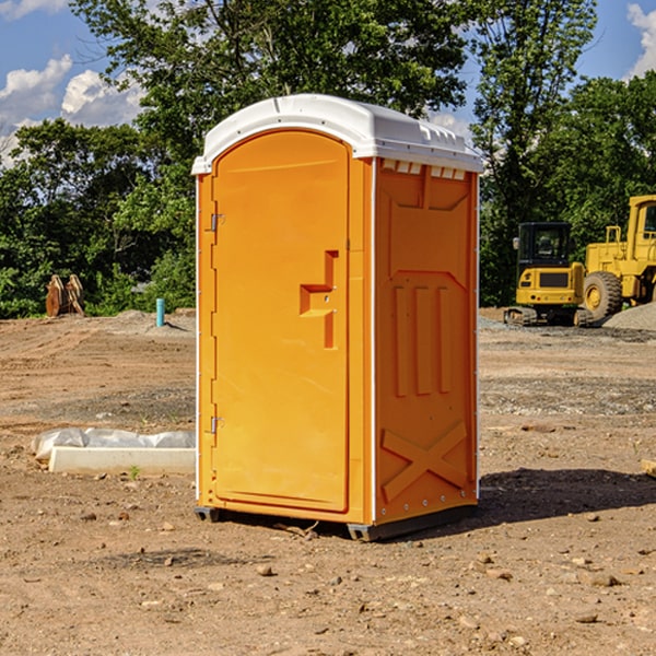 how often are the portable restrooms cleaned and serviced during a rental period in Weyauwega WI